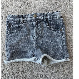 Boys Afton Street acid wash black shorts, size 4T (adjustable waist)